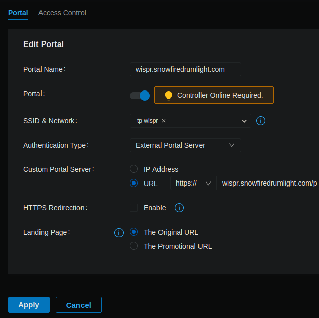 omadacbc external portal server