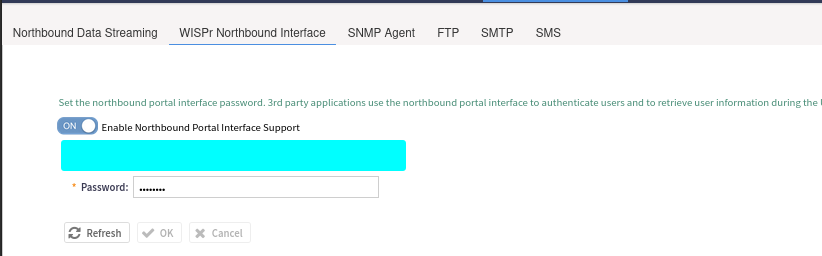 RUCKUS vsz nbi username/password UI