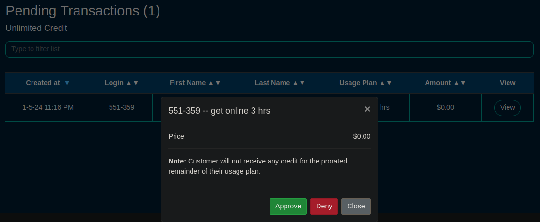 wispr fom pending transaction